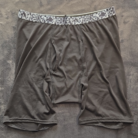 Hanes Other - Hanes Black Boxer Briefs with Elastic Waistband